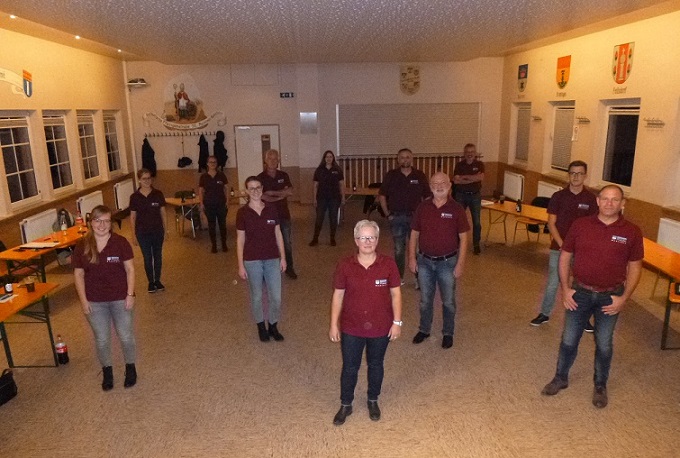 Die anwesenden Mitglieder des Musikvereins